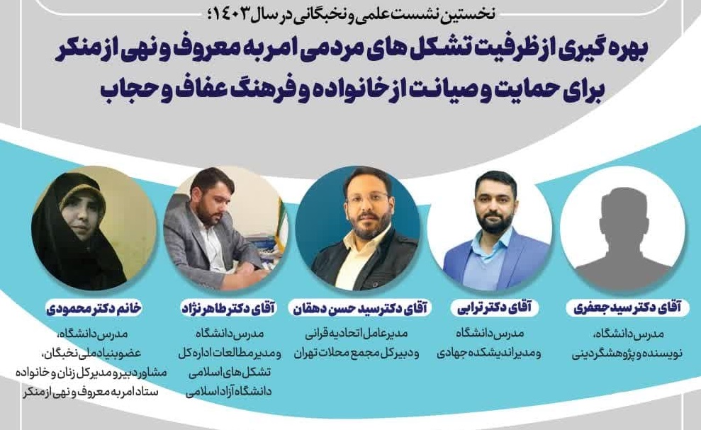 بهره‌گیری از ظرفیت تشکل‌های مردمی امر به معروف در حمایت از خانواده و فرهنگ حجاب و عفاف